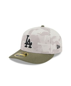 �j���[�G�� �����Y �A�N�Z�T���[ �X�q New Era Men's Light Beige/Olive Los Angeles Dodgers 2025 Armed Forces Day Low Profile 59FIFTY Fitted Hat Light Beige Olive �I���[�u