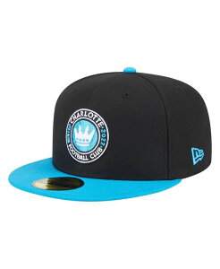 �j���[�G�� �����Y �A�N�Z�T���[ �X�q New Era Men's Black Charlotte FC 2025 Kickoff 59FIFTY Fitted Hat Black �u���b�N