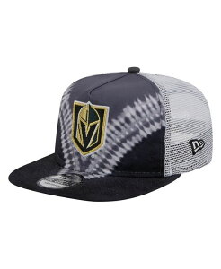 �j���[�G�� �����Y �A�N�Z�T���[ �X�q New Era Men's Black/Gray Vegas Golden Knights Throwback V-Dye Adjustable Golfer Hat Black Gray �u���b�N