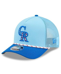 �j���[�G�� �����Y �A�N�Z�T���[ �X�q New Era Men's Light Blue/Blue Colorado Rockies 2025 Fourth of July 9FORTY A-Frame M-Crown Adjustable Trucker Hat Light blue �u���[