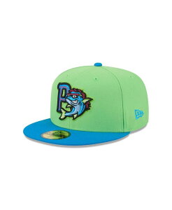 �j���[�G�� �����Y �A�N�Z�T���[ �X�q New Era Men's Neon Green Pensacola Blue Wahoo's Theme Nights 59FIFTY Fitted Hat Neon Green �l�I����1