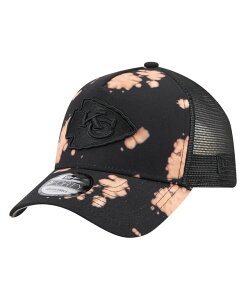 �j���[�G�� �����Y �A�N�Z�T���[ �X�q New Era Men's Black Kansas City Chiefs Bleached 9FORTY A-Frame Adjustable Hat Black �u���b�N