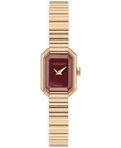 tFK fB[X ANZT[ rv v` Ferragamo Women's Swiss Crystal Petite Rose Gold Ion Plated Bracelet Watch 15x20mm Ip Rose Gold S[h