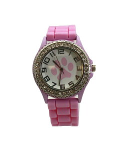 �I���r�A�v���b�g ���f�B�[�X �A�N�Z�T���[ �r���v Olivia Pratt Lavender Every Day Silicone Paw and Rhinestones Colorful Women Watch Lavender ���x���_�[