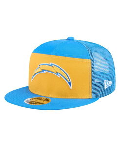 �j���[�G�� �����Y �A�N�Z�T���[ �X�q New Era Men's Gold/Powder Blue Los Angeles Chargers Outdoor Split Panel 9FIFTY Snapback Hat Gold Powder Blue �u���[