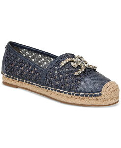 �T���G�f���}�� ���f�B�[�X �V���[�Y �p���v�X Sam Edelman Women's Khiara Emblem Embellished Espadrille Flats Hudson Blue �u���[