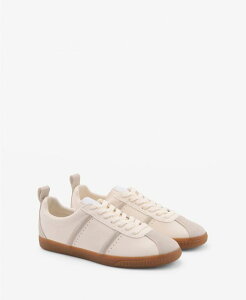 �}���S ���f�B�[�X �V���[�Y �X�j�[�J�[ �R���g���X�g MANGO Women's Contrast Panel Sneakers White �z���C�g