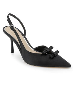 �W���E�F���_�O���C�~�V���J ���f�B�[�X �V���[�Y �p���v�X Jewel Badgley Mischka Women's Ellery Bow Evening Pumps Black Satin �u���b�N