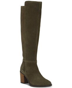 yz bL[uh fB[X u[cECu[c V[Y Women's Bonnay Knee-High Block-Heel Boots Regular Wide & Extra-Wide Calf Khaki Green Suede