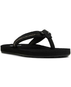 ���L�V�[ ���f�B�[�X �V���[�Y �T���_�� Roxy women's Porto Bling Round Toe Flat Sandals Black �u���b�N