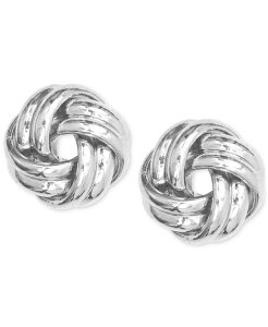 �A���N���C�� ���f�B�[�X �A�N�Z�T���[ �s�A�X�E�C�������O Anne Klein Knot Stud Earrings Silver �V���o�[