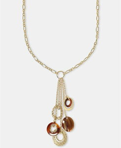 X^CAhR[ fB[X ANZT[ lbNXE`[J[Ey_ggbv [X Style & Co Shaky Bead and Disc Pendant Necklace Brown uE