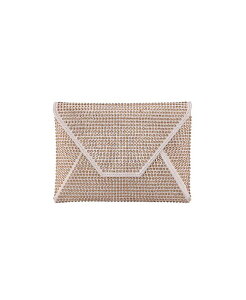 �j�i ���f�B�[�X �o�b�O �N���b�`�o�b�O Nina Crystal Encrusted Square Envelope Clutch Gold �S�[���h