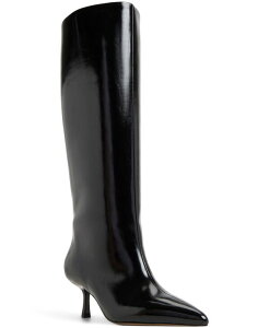 �A���h ���f�B�[�X �V���[�Y �u�[�c�E���C���u�[�c �q�[�� ALDO Women's Selora Knee-High Kitten-Heel Dress Boots Black Shiny �u���b�N