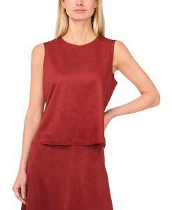 BXJ[g fB[X gbvX Vc XG[h m[X[u Vince Camuto Women's Sleeveless Faux-Suede Top Rustic
