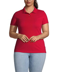 �����Y�G���h ���f�B�[�X �g�b�v�X �V���c �|���V���c �v���X�T�C�Y ���b�V�� Lands' End Plus Size Short Sleeve Basic Mesh Polo Shirt Rich red ���b�h