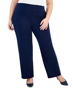 �W�F�C�G���R���N�V���� ���f�B�[�X �{�g���X �J�W���A���p���c �p���c JM Collection Women's Wide-Leg Pull-On Pants Regular & Short Lengths PP Short-4XP Intrepid Blue �u���[