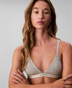 JoNC fB[X A_[EFA uW[ Rbg Calvin Klein Women's Heritage Cotton Unlined Triangle Bra QF8369 Heather wU[