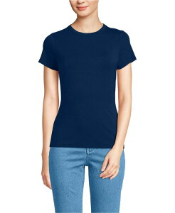 �����Y�G���h ���f�B�[�X �g�b�v�X �V���c �N���[�l�b�N T�V���c Lands' End Women's Short Sleeve Cooling Crew Neck T-Shirt Deep sea navy �l�C�r�[