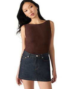 �X�e�B�[�u �}�f�� ���f�B�[�X �g�b�v�X �V���c �{�f�B�[�X�[�c Steve Madden Women's Ornellia Boat Neck Bodysuit Dark Espresso