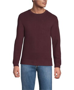 �����Y�G���h �����Y �A�E�^�[ �p�[�J�[�E�X�E�F�b�g �X�E�F�b�g �V���c Lands' End Men's Long Sleeve Serious Sweats Crew Sweatshirt Lush burgundy �o�[�K���f�B