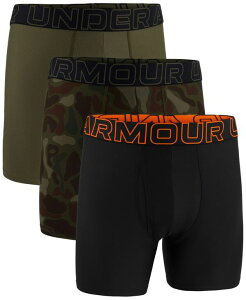 �A���_�[�A�[�}�[ �����Y �A���_�[�E�F�A �{�N�T�[�p���c Under Armour Men's 3-Pk. Performance Tech 6 Boxer Briefs Black W/solar Oran �u���b�N
