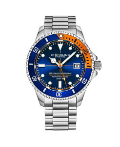 yz XgD[O Y rv ANZT[ Men s Depthmaster Heritage 42mm Swiss Automatic Diver Watch, Black Dial, Orange Bezel, Stainless Steel Bracelet, 200M WR Blue
