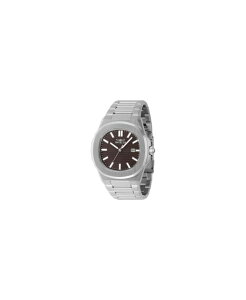 CrN^ Y ANZT[ rv Invicta Men's 48321 Speedway Quartz 3 Hand Brown Dial Watch Silver Vo[