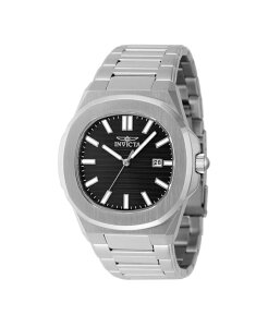 CrN^ Y ANZT[ rv Invicta Men's 48319 Speedway Quartz 3 Hand Black Dial Watch Silver Vo[