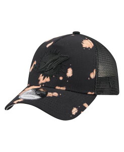 �j���[�G�� �����Y �A�N�Z�T���[ �X�q New Era Men's Black Miami Dolphins Bleached 9FORTY A-Frame Adjustable Hat Black �u���b�N