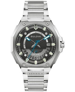 【送料無料】 ブロバ メンズ 腕時計 アクセサリー Men's Luxury Series X HPQ Precisionist Silver-Tone Stainless Steel Bracelet Watch 42mm Silver-tone