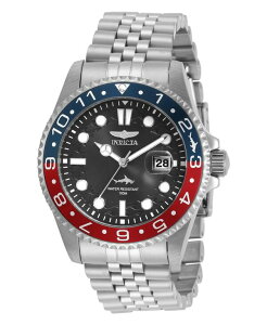 CrN^ Y ANZT[ rv Invicta Men's 30619 Pro Diver Quartz 3 Hand Black Dial Watch Silver Vo[