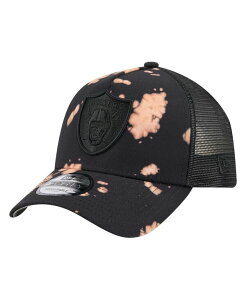 �j���[�G�� �����Y �A�N�Z�T���[ �X�q New Era Men's Black Las Vegas Raiders Bleached 9FORTY A-Frame Adjustable Hat Black �u���b�N