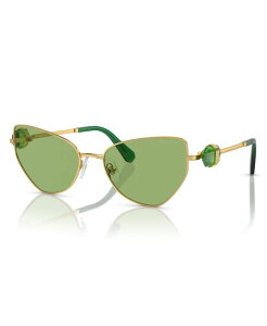 XtXL[ fB[X ANZT[ TOXEACEFA Swarovski Women's Sunglasses SK7003 Gold Green O[
