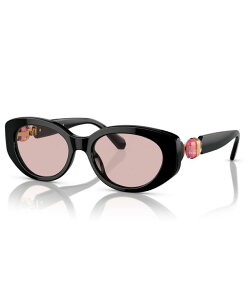 XtXL[ fB[X ANZT[ TOXEACEFA Swarovski Women's Sunglasses SK6002 Black/Pink ubN