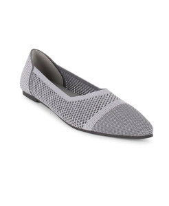 �^�n�� ���f�B�[�X �V���[�Y �p���v�X �j�b�g Tahari Women's Antigua Knit Slip-On Flats Gray �O���[