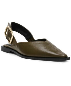 �X�e�B�[�u �}�f�� ���f�B�[�X �V���[�Y �p���v�X Steve Madden Women's Shay Slingback Pointed-Toe Flats OLIVE LE �I���[�u