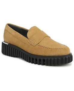 �t�����R�T���g ���f�B�[�X �V���[�Y �p���v�X ���[�t�@�[ Franco Sarto Women's Flexa Roma Round Toe Lug Sole Loafers Biscotti Brown Suede �u���E��