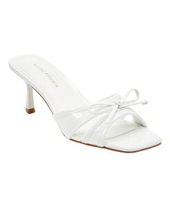 }[NtBbV[ fB[X V[Y T_ Marc Fisher Women's Delphy Slip-On Sandals White Patent zCg