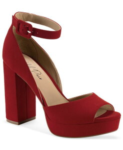 Ch yA[ fB[X V[Y T_ Wild Pair Women's Reemaa Peep Round Toe Pumps Red bh