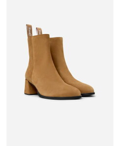 �J���y�[�� ���f�B�[�X �V���[�Y �u�[�c�E���C���u�[�c ���U�[ Camper Kora Leather Zip Bootie Medium brown �u���E��