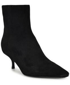 iCEFXg fB[X V[Y u[cECu[c Black Suede Nine West Women's Hermena Kitten Heel Dress Booties