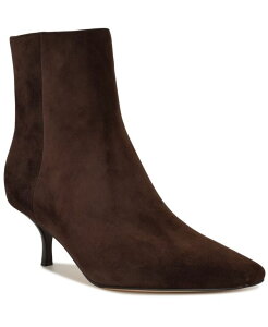 iCEFXg fB[X V[Y u[cECu[c q[ Nine West Women's Hermena Kitten Heel Dress Booties Dark Brown Suede uE