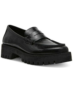 XeB[u }f fB[X V[Y pvX [t@[ Steve Madden Women's Langsten Lug-Sole Tailored Loafers Black Box ubN