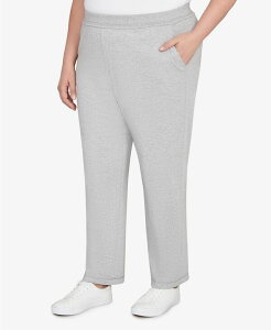 �A���t���b�h �_�i�[ ���f�B�[�X �{�g���X �J�W���A���p���c �v���X�T�C�Y �p���c Alfred Dunner Plus Size Casual Vibe Cozy Medium Length Slant Pocket Pants Cultivated Pearl Heather �p�[��