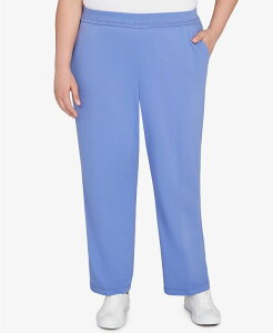 �A���t���b�h �_�i�[ ���f�B�[�X �{�g���X �J�W���A���p���c �v���X�T�C�Y �p���c Alfred Dunner Plus Size Casual Vibe Cozy Medium Length Slant Pocket Pants Iris