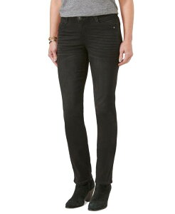 �f���N���V�[ ���f�B�[�X �{�g���X �f�j���p���c �W�[���Y Democracy Women's Ab Solution Mid-Rise Straight-Leg Jeans Black �u���b�N