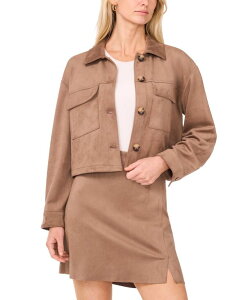 BXJ[g fB[X AE^[ WPbgEu] XG[h Nbvh WPbg Vince Camuto Women's Cropped Faux-Suede Jacket Rich Taupe g[v