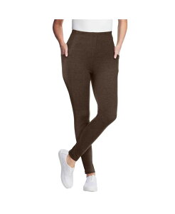 �E�[�}�� �E�B�Y�C�� ���f�B�[�X �{�g���X ���M���X �v���X�T�C�Y �R�b�g�� Woman Within Plus Size Stretch Cotton Pocket Legging Chocolate �`���R���[�g