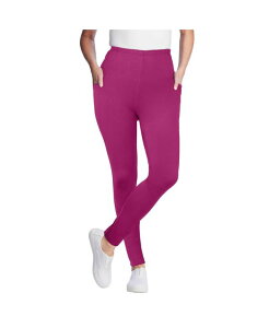 �E�[�}�� �E�B�Y�C�� ���f�B�[�X �{�g���X ���M���X �v���X�T�C�Y �R�b�g�� Woman Within Plus Size Stretch Cotton Pocket Legging Raspberry